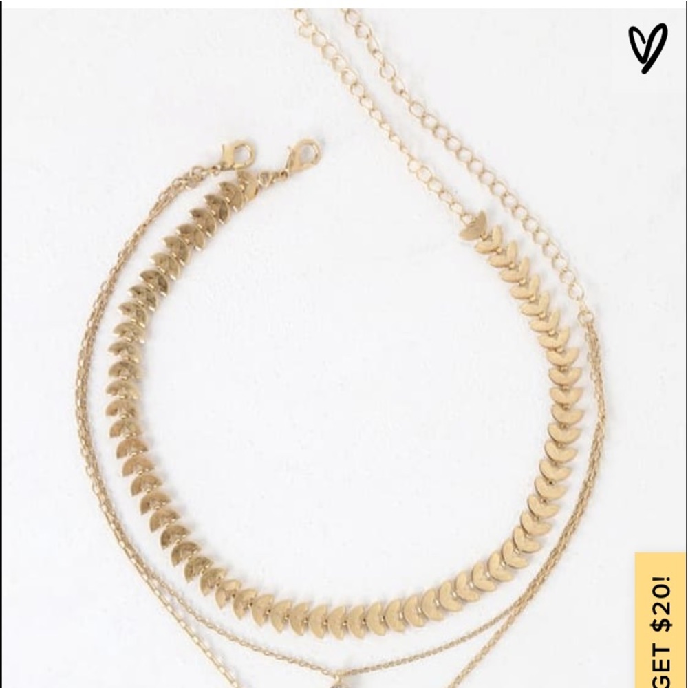 LULUs (1/3) CHILD OF THE WILD GOLD CHOKER NECKLACE